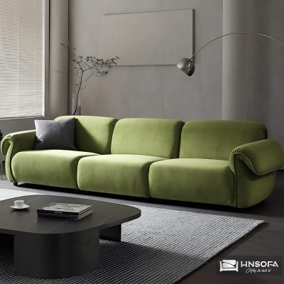 Mẫu sofa băng nhỏ làm từ nhung hiện đại