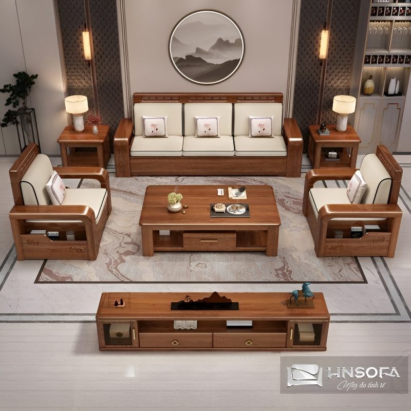Sofa gỗ 2m2