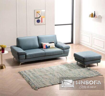 Sofa văng đôi da Malaysia được bày trí trong phòng khách 10m2