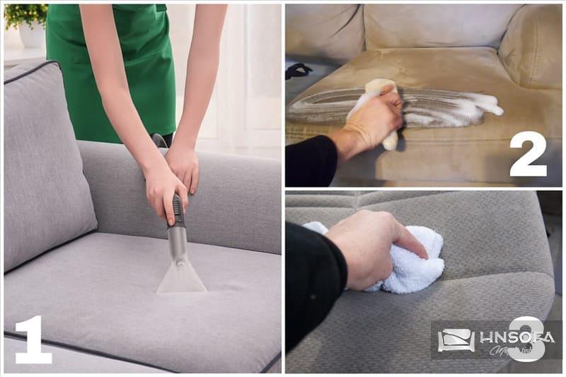 Cách làm sạch ghế sofa nhung với