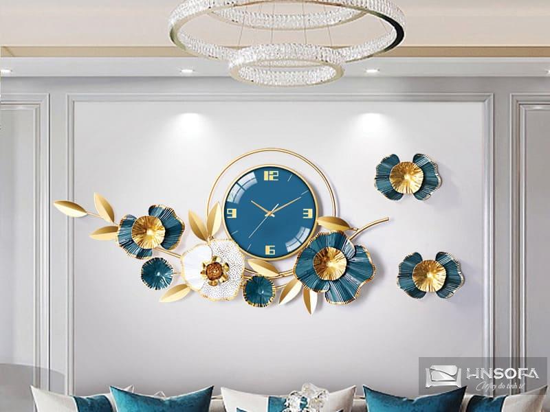 Trang trí phòng khách với đồng hồ treo tường 