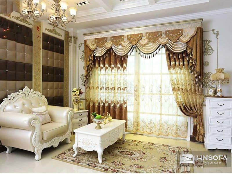 Trang trí phòng khách với rèm cửa