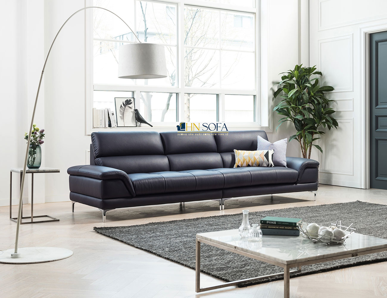 Giải pháp lý tưởng cho không gian nhỏ với mẫu Sofa văng HNS98 từ da bò Ý - Ảnh 2
