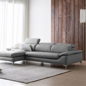 Alternative view of Mẫu sofa góc giả da Indonesia xám nhạt thanh lịch HNS13