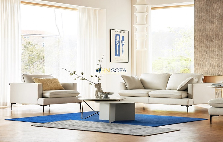 Mẫu sofa bộ da Microfiber HNS30 - Ảnh 9