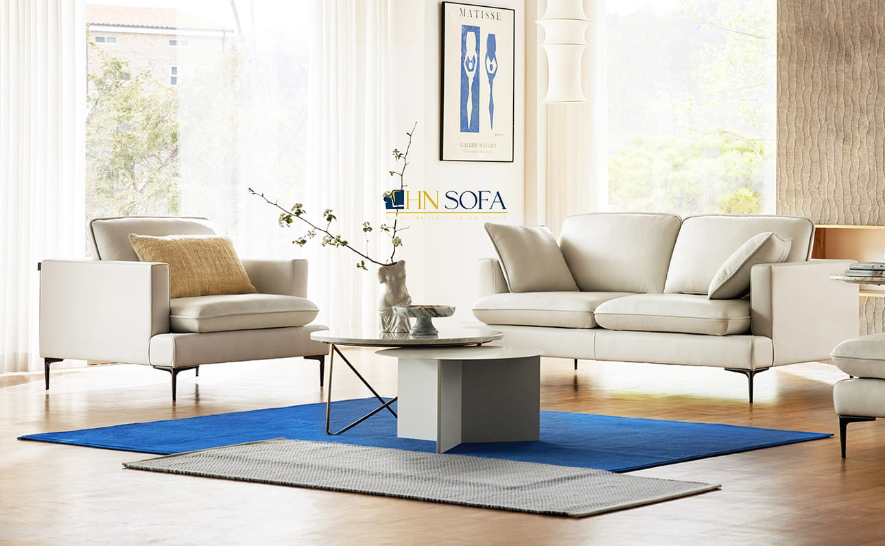 Mẫu sofa bộ da Microfiber HNS30 - Ảnh 6
