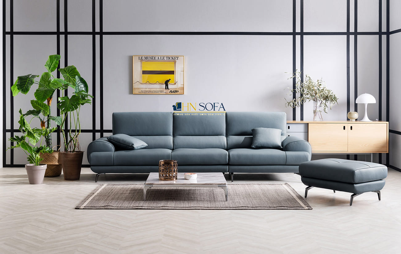 Mẫu sofa văng hiện đại da Malaysia HNS33