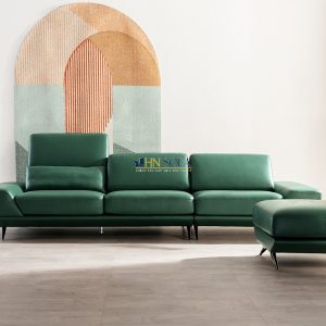 Alternative view of Sofa văng da Microfiber màu xanh lá HNS52