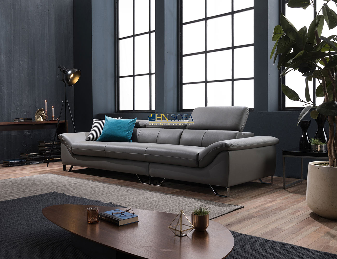 Sang trọng, hiện đại cùng mẫu sofa da Microfiber HNS71 - Ảnh 7