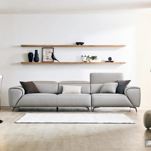 Sofa văng hiện đại bọc da Microfiber HNS241