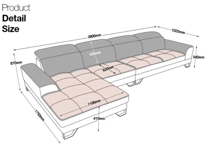 Mẫu sofa góc bọc da Malaysia HNS25 - Ảnh 7