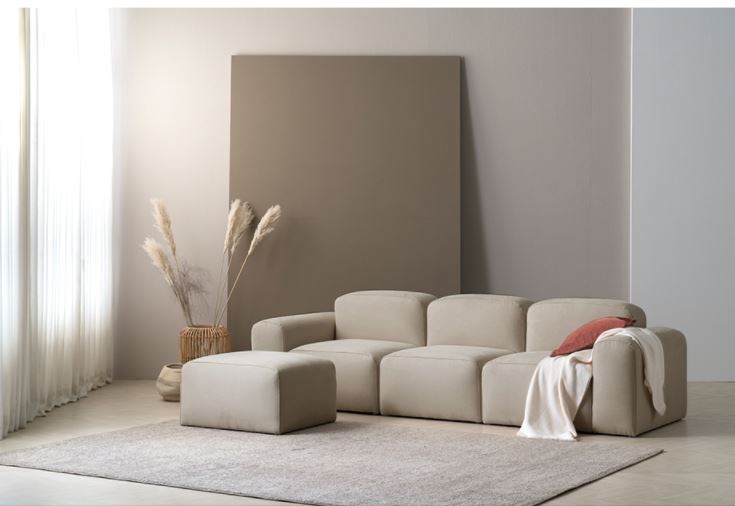 Sofa bọc nỉ HNSN01 sang trọng theo phong cách Ý - Ảnh 3