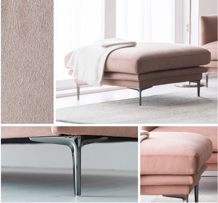 Sofa văng nỉ Hàn HNSN08 hồng vỏ đỗ ngọt ngào, thanh lịch - Ảnh 7