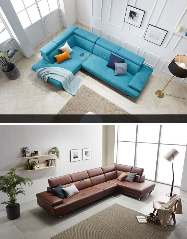 Ghế sofa văng bọc nỉ màu đỏ siêu nổi bật HNSN11 - Ảnh 6
