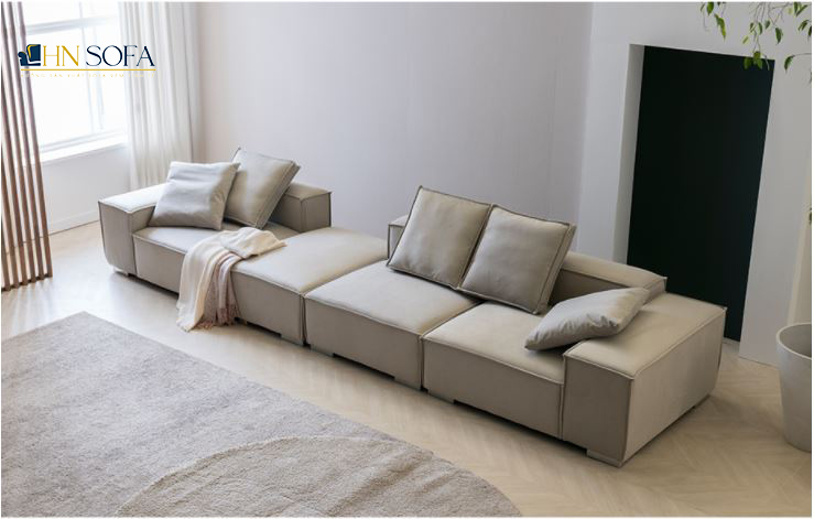 Sofa văng nỉ hiện đại HNSN03 thiết kế linh hoạt mọi không gian - Ảnh 2