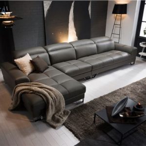 Mẫu sofa góc bọc da Malaysia HNS25