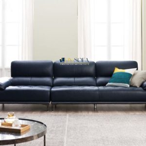 Mẫu sofa tân cổ điển bọc da Anh Quốc HNS47