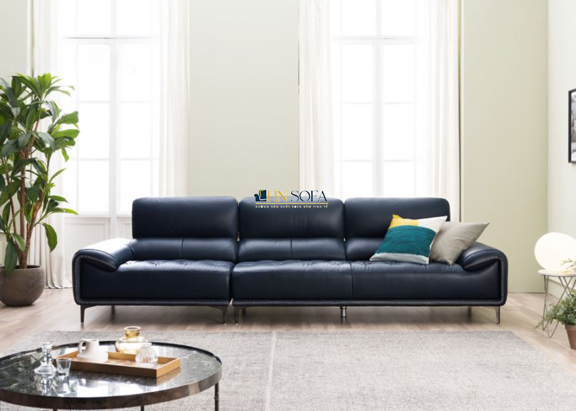 Mẫu sofa tân cổ điển bọc da Anh Quốc HNS47