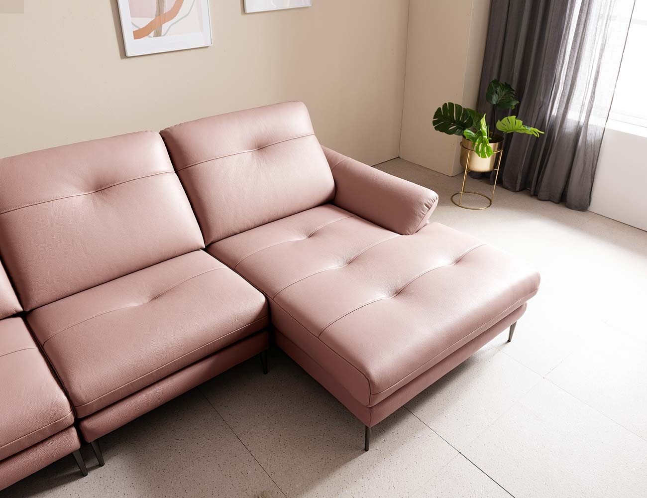 Sofa góc L giả da Hàn Quốc HNS65 - Thiết kế hiện đại, công năng tối ưu - Ảnh 6