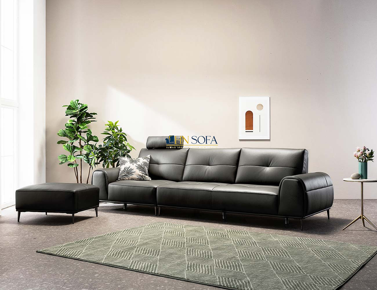 Sofa văng 3 chỗ HNS66 thiết kế sang trọng, êm ái - Ảnh 2