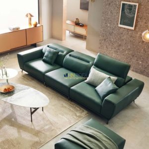 Sofa văng giả da Microfiber HNS79 thiết kế sang trọng, bền lâu