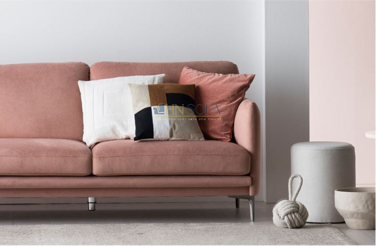 Sofa văng nỉ Hàn HNSN08 hồng vỏ đỗ ngọt ngào, thanh lịch - Ảnh 5