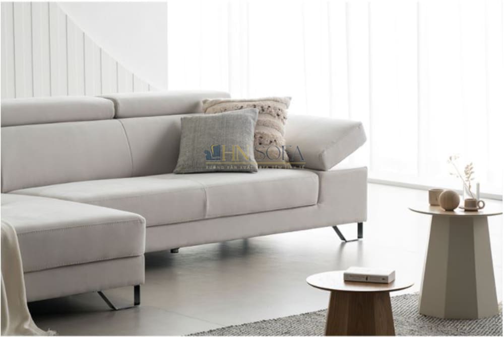 bàn ghế sofa nỉ chữ L đẹp tại HNsofa