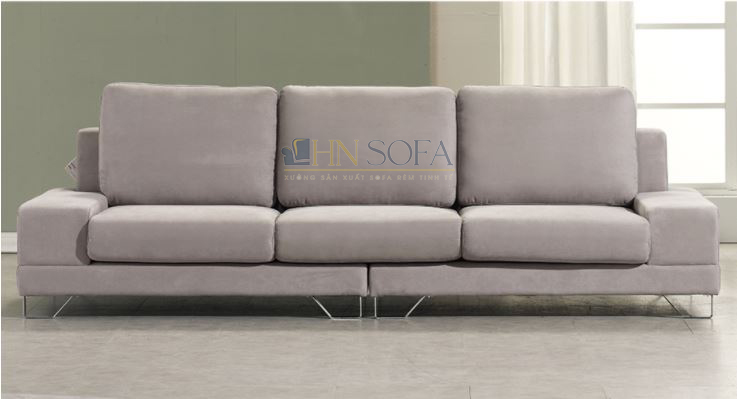 Sofa văng bọc nỉ HNSN06 thiết kế gọn gàng với màu xanh dịu nhẹ - Ảnh 3
