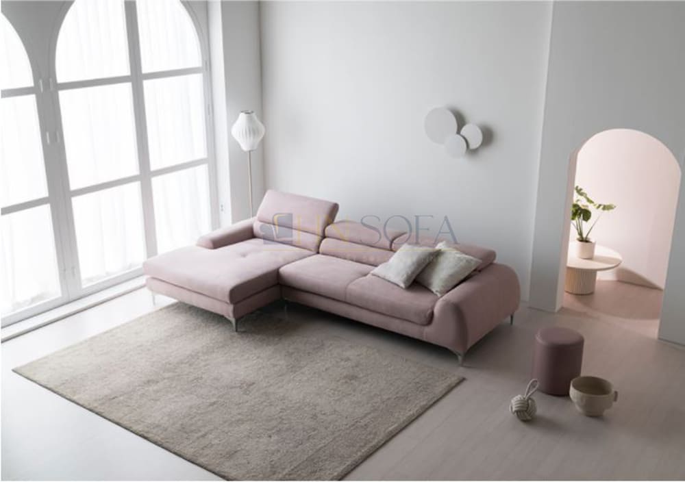 bàn ghế sofa nỉ chữ L đẹp tại HNsofa mẫu 4
