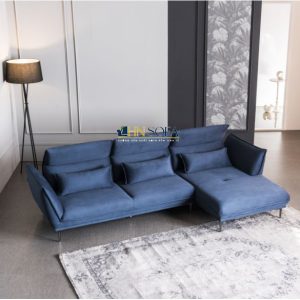 Mẫu sofa góc bọc nỉ cao cấp HNSN12