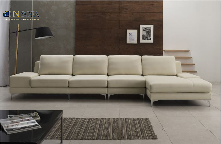 Mẫu sofa góc bọc da Microfiber HNS18 - Ảnh 4