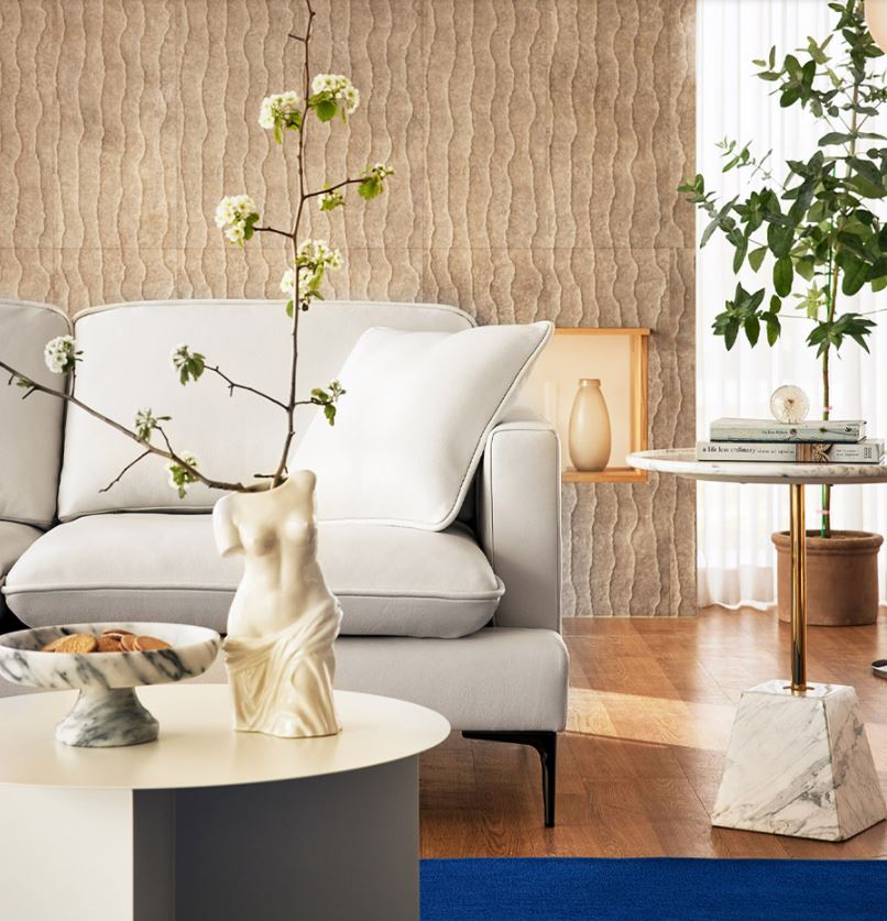 Mẫu sofa bộ da Microfiber HNS30 - Ảnh 3