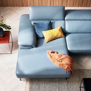 Alternative view of Mẫu sofa góc chữ L bọc da Hàn Quốc HNS32