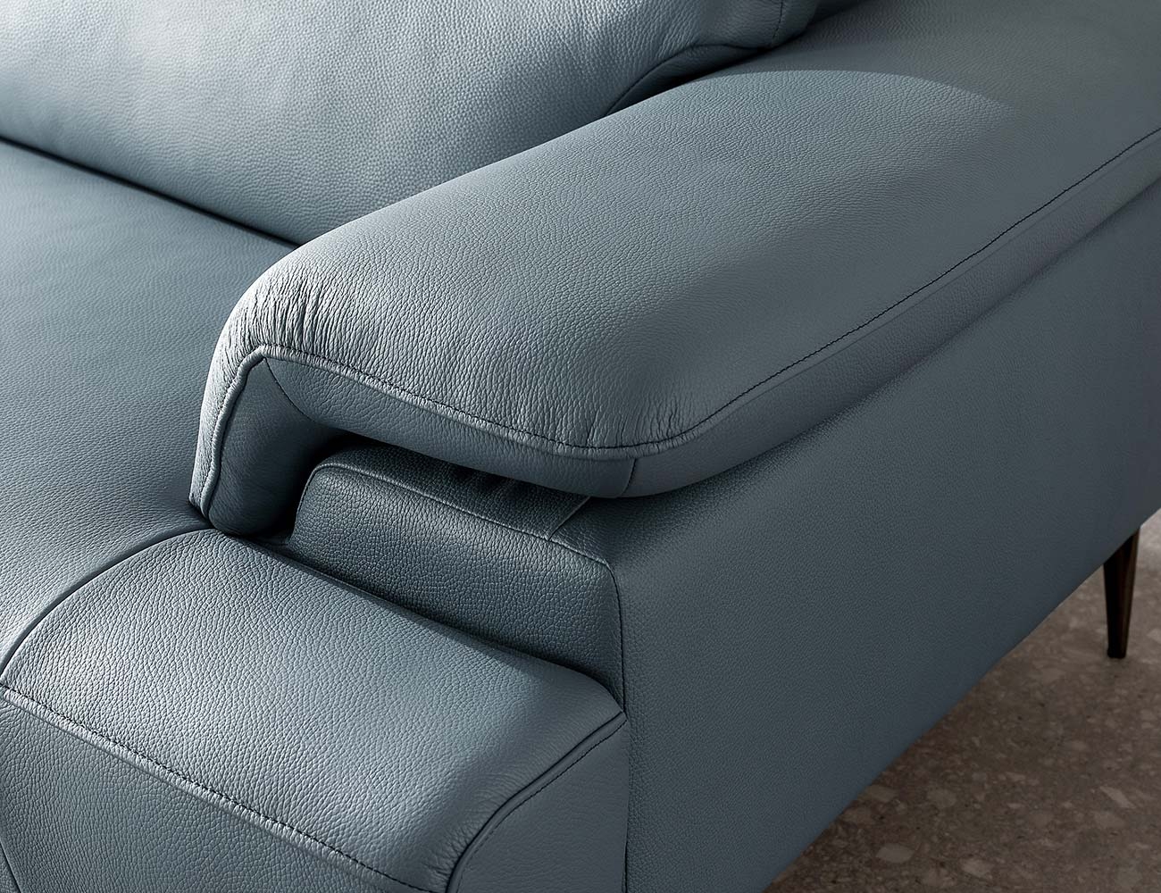 Không gian tiện nghi cùng sofa văng da bò Ý HNS92 - Ảnh 4