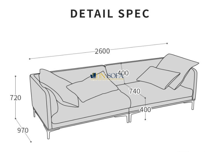 Mẫu sofa văng giả da Hàn Quốc màu nâu bò HNS49 - Ảnh 5