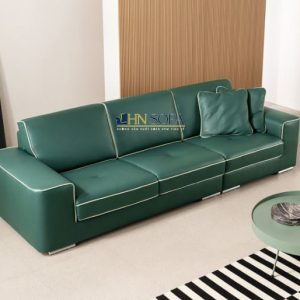 Alternative view of Mẫu sofa văng da Hàn Quốc màu xanh lá HNS50