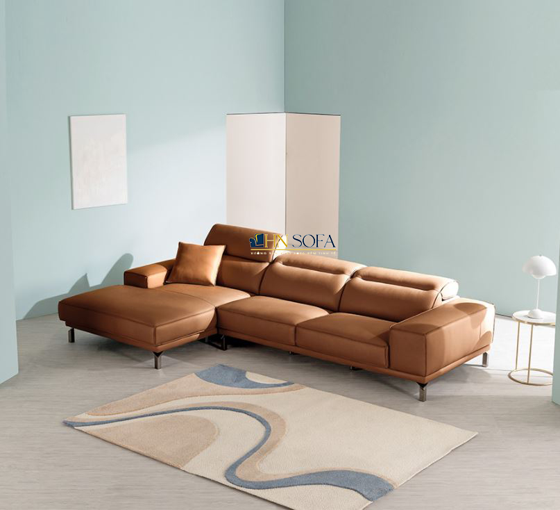 Tạo điểm nhấn cho phòng khách với sofa góc L da Hàn HNS61 - Ảnh 7