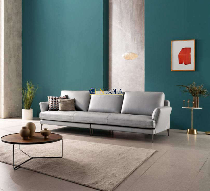 Mẫu sofa văng 3 chỗ bọc da Anh Quốc HNS54