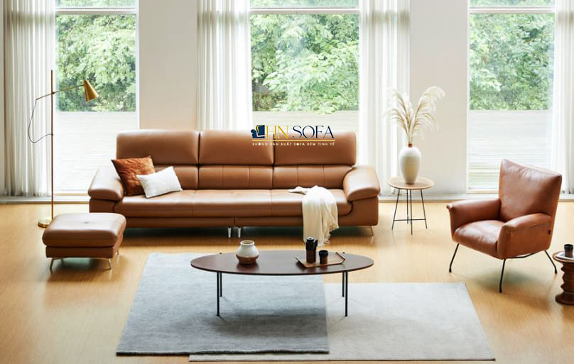 Mẫu sofa văng da bò Carola Ý HNS55 - Ảnh 7