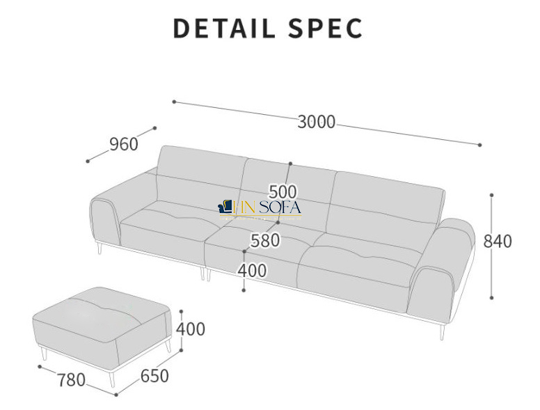 Sofa văng 3 chỗ HNS66 thiết kế sang trọng, êm ái - Ảnh 6