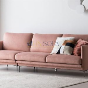 Alternative view of Sofa văng nỉ Hàn HNSN08 hồng vỏ đỗ ngọt ngào, thanh lịch