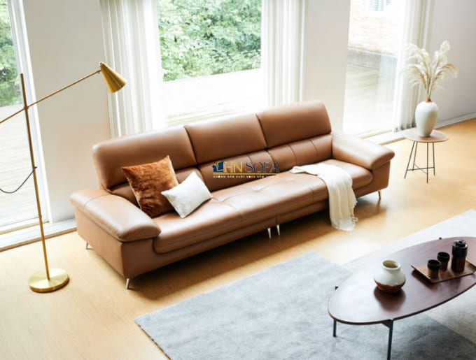Mẫu sofa văng da bò Carola Ý HNS55