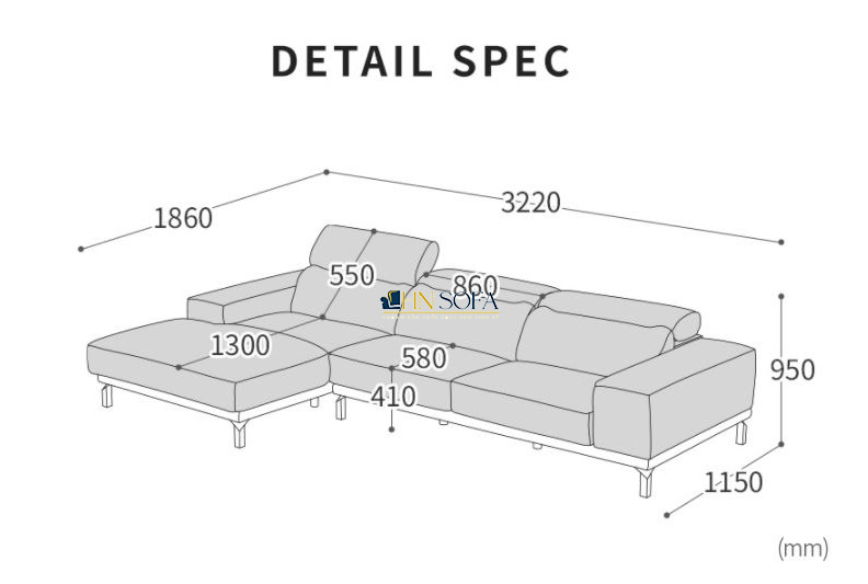 Tạo điểm nhấn cho phòng khách với sofa góc L da Hàn HNS61 - Ảnh 2