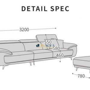 Alternative view of Sang trọng, lịch lãm với Sofa văng giả da Hàn Quốc HNS62