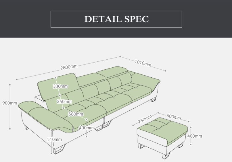 Sang trọng, hiện đại cùng mẫu sofa da Microfiber HNS71 - Ảnh 13