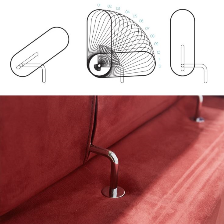 Ghế sofa văng bọc nỉ màu đỏ siêu nổi bật HNSN11 - Ảnh 9