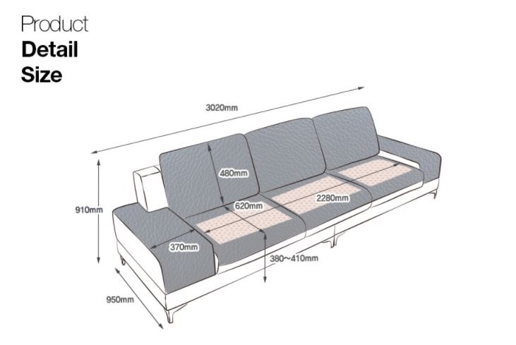 Sofa Da Hiện Đại HNS05