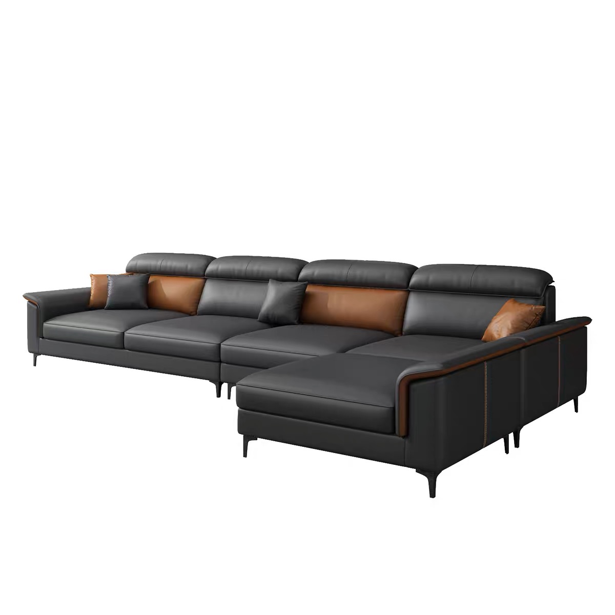Sofa góc L HNS147 bọc da Microfiber của Mỹ - Ảnh 2