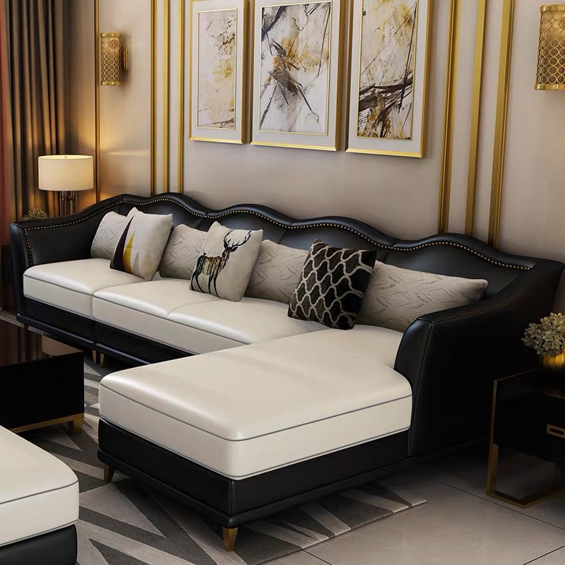 Sofa tân cổ điển góc L HNS153. Sang trọng, bề thế - Ảnh 4