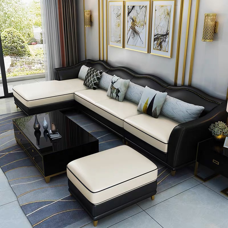 Sofa tân cổ điển góc L HNS153. Sang trọng, bề thế - Ảnh 2